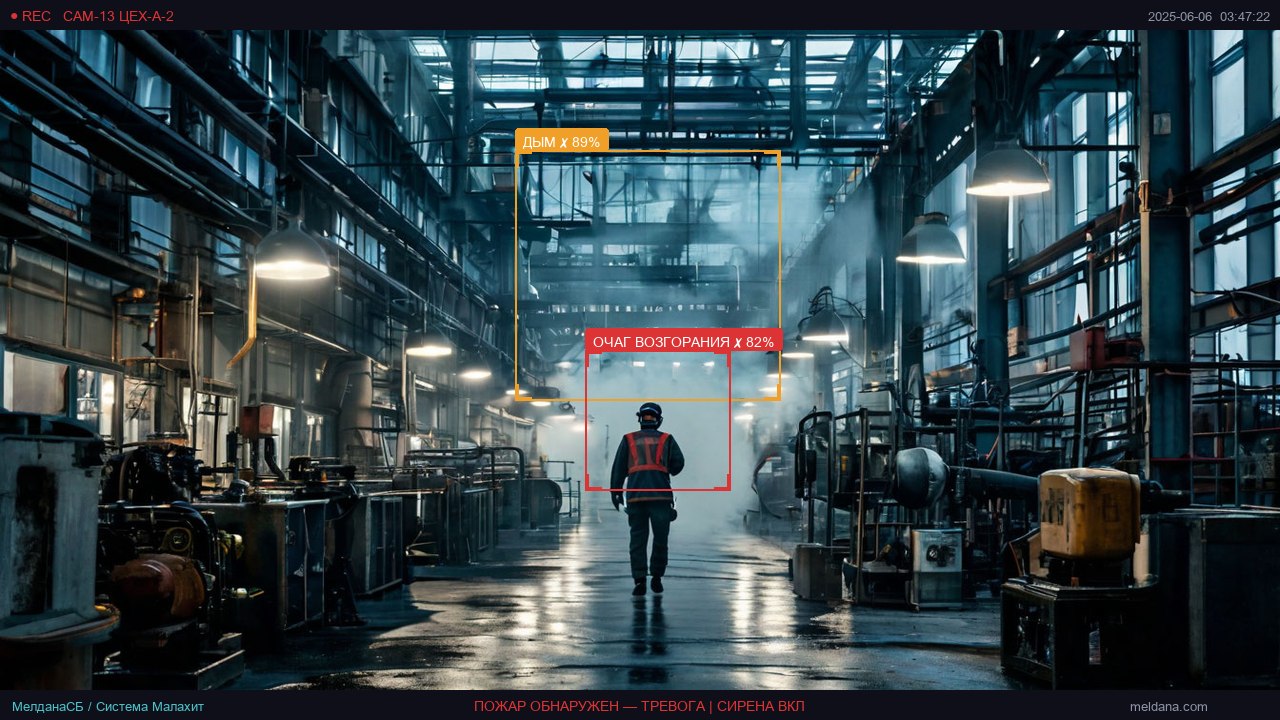 AI детекция огня и дыма на производстве в Нефтеюганске — 123-ФЗ