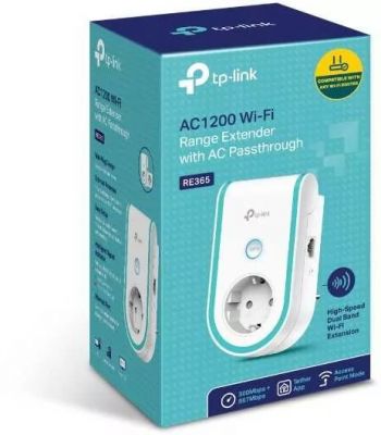 Усилитель Wi-Fi сигнала TP-Link RE365 AC1200 белый (упак.:1шт) 